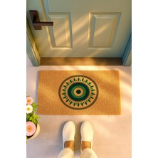 Sepetorium Nazar Desenli Yuvarlak Baskılı Coco Kapı Önü Paspası – Kaydırmaz Tabanlı