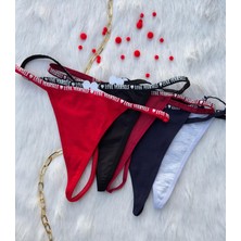 Dominant 5 Adet Sens Smyrna Love Yourself Baskı Detaylı String/Tanga Külot
