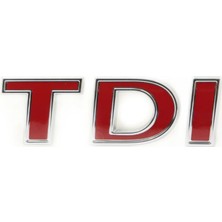 Yan Sanayi " Tdı " Tdı Kırmızı Krom Bagaj Yazısı Transporter-Caravelle 2017>2025 Arası Uyumludur