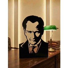 Odmek Atatürk Silüetli Metal Masaüstü Tablo | Dekoratif Metal Tasarım