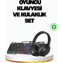 Flamex HN01 Kulaklik + PG-8018 Oyuncu Klavyesi̇ Set