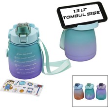 Ayder Timya 1.3LT - TOMBUL PİPETLİ RENKLİ PLASTİK SULUK MATARA KİLİTLİ KAPAKLI - TELEFONLUKLU (Timya/Go1395)  204548