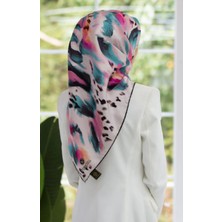 Vissona Tivil Ipek Eşarp 51800 - 5 - 0025 - 0039 Pudra Karışık Desen