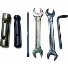 Neler Geldi Neler 5 Parça Motorsiklet Bisiklet Avadanlık Tamir Seti Set Buji Anahtar Yıldız Düz Tornavida Scooter