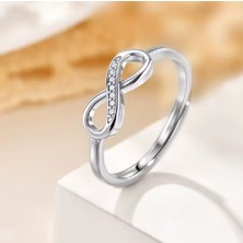 Zetconcept Zet Style Sonsuzluk Sembollü Beyaz Altın Kaplama Ayarlı Yüzük