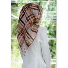 Vissona Tivil Ipek Eşarp 51761 - 0004 - 0014 Somon Karışık Desen