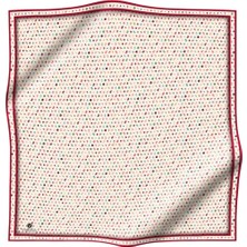 Vissona %100 Twill Ipek Çıtır Desenli Krem - Bordo Renkli 90X90 Eşarp Dikim Şekli : El Dikişi