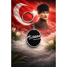 Serüven Atatürk Imzası Tasarım - Çift Taraflı Anahtarlık - Anlamlı Hatıra