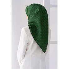 Vissona Tivil Ipek Eşarp 51495 - 20 - 0036 Yeşil Logo Desen