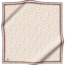 Vissona %100 Twill Ipek Çıtır Desenli Krem - Kahverengi Renkli 90X90 Eşarp Dikim Şekli : El Dikişi