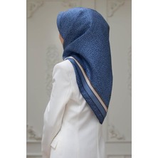 Vissona Tivil Ipek Eşarp 14195 - 0031 - 0003 Mavi Karışık Desen