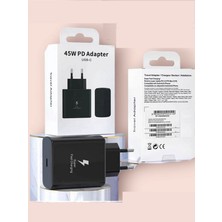 Mobil Go Samsung Galaxy S24 Ultra S24+ Uyumlu 45W Turbo Hızlı Şarj Adaptörü Şarj Başlığı Pd Type-C Girişli