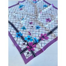 Vissona Tivil Ipek Eşarp 50073 - 9 - 0023 - 0003 Mor Karışık Desen