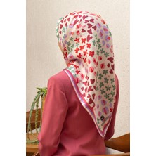 Vissona %100 Twill Ipek Kalpli Leopar Desenli Gül Kurusu - Lila Renkli 90X90 Eşarp Dikim Şekli : El Dikişi