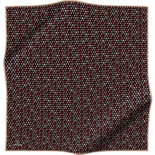 Vissona %100 Twill Ipek Nokta Desenli Siyah - Bej Renkli 90X90 Eşarp Dikim Şekli : El Dikişi