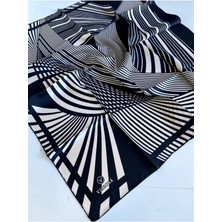 Vissona Tivil Ipek Eşarp 51837 - 1 - 0001 - 0003 Siyah Karışık Desen