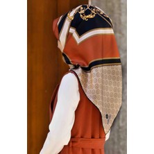 Vissona Tivil Ipek Eşarp 10667 - 2 - 0003 - 0014 Taba Karışık Desen