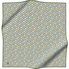 Vissona %100 Twill Ipek Nokta Desenli Krem - Haki Renkli 90X90 Eşarp Dikim Şekli : El Dikişi