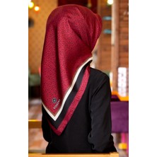 Vissona Tivil Ipek Eşarp 14195 - 10 - 0018 Bordo Karışık Desen