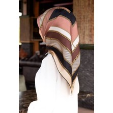 Vissona Tivil Ipek Eşarp 17217 - 3 - 0004 - 0005 Siyah Karışık Desen