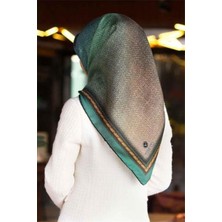 Vissona Tivil Ipek Eşarp 8409 - 9 - 0039 Petrol Yeşili Armürlü Desen