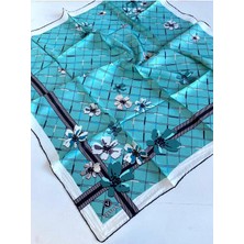 Vissona Tivil Ipek Eşarp 50073 - 19 - 0043 - 0003 Su Yeşili Karışık Desen