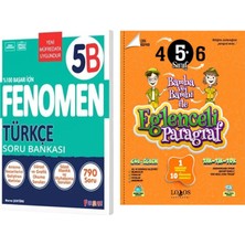Lodos Yayınları Fenomen Okul Yayınları 5. Sınıf Türkçe B ve Lodos Eğlenceli Paragraf Soru Bankası Seti 2 Kitap