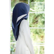 Vissona Tivil Ipek Eşarp 51374 - 8 - 0031 - 0030 Lacivert Karışık Desen