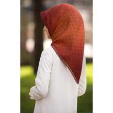 Vissona Tivil Ipek Eşarp 11276 - 4 - 0014 Turuncu Karışık Desen