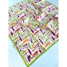 Vissona Tivil Ipek Eşarp 50073 - 12 - 0038 - 0026 Yeşil Karışık Desen