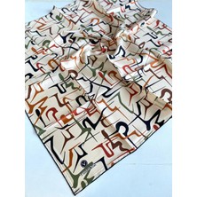 Vissona Tivil Ipek Eşarp 51736 - 5 - 0014 - 0037 Krem Karışık Desen