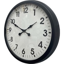 Buffer Zentime Black Classic 60 cm Metal Duvar Saati