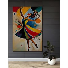 Teona Ahşap Dansçı Ruhunu Yansıtan Modern Sanat Yağlı Boya Görünümlü Ahşap Dekoratif Ev,antre,salon,ofis Tablo