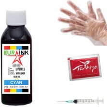 Eurink Epson Ecotank L3211 Yazıcı Uyumlu Mürekkep Cyan 100 ml (103)