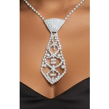 Zetconcept Zet Style “crystal Tie Mirage” Taşlı Kravat Kolye - Muhteşem Bir Hediye