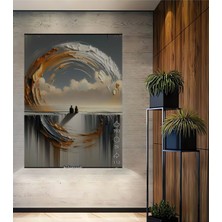 Teona Ahşap Asmalı Pencere Yağlı Boya Görünümlü Ahşap Dekoratif Ev,antre,salon,ofis,mutfak,yatak Odası Tablo