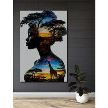 Teona Ahşap Afrika Rüyası Yağlı Boya Görünümlü Ahşap Dekoratif Ev,antre,salon,ofis,mutfak,yatak Odası Tablo