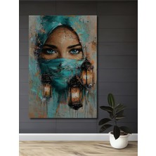 Teona Ahşap Gızemlı Bakışlar Yağlı Boya Görünümlü Ahşap Ev,antre,salon,ofis,mutfak,yatak Odası Tablo