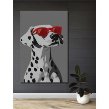 Teona Ahşap Gözlük Takan Dalmaçyalı Modern Sanat Ahşap Dekoratif Ev,antre,salon,ofis,mutfak,yatak Odası Tablo