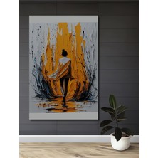 Teona Ahşap Soyut Kadın Figürlü Yağlı Boya Görünümlü Dekoratif Ahşap Ev,antre,salon,ofis,mutfak Tablo
