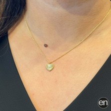 Gümüş Kalp Yansıma Kolye S925ct.