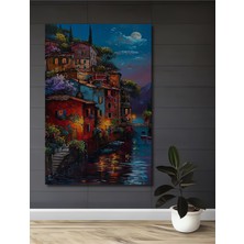 Teona Ahşap Italyan Sahili Yağlı Boya Görünümlü Ahşap Dekoratif Ev,antre,salon,ofis,mutfak,yatak Odası Tablo