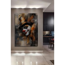 Teona Ahşap Korkunç Palyaço Yağlı Boya Görünümlü Modern Sanat Ahşap Dekoratif Ev,antre,salon,ofis,mutfak Tablo