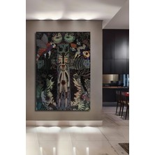 Teona Ahşap Gızemlı Şaman Figürlü Pastel Boya Görünümlü Ahşap Dekoratif Ev,antre,salon,ofis,mutfak Tablo