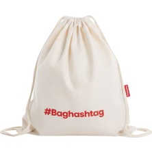 Baghashtag Baskılı Sırt Bez Çanta