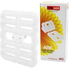 Ayder Timya FLOWER KATLANIR - 4B ŞEKİL 21X23.5CM 40W - E27 BEYAZ LED LAMBA AMPUL 3600 LÜMEN - 6500K (Timya/Go1395)  205185