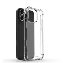 Teknomoda Apple iPhone 16 Pro Anti Şok Darbe Emici Şeffaf Silikon Kılıf