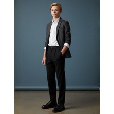 Zekids Erkek Çocuk Pamuklu Rahat Kalıp Duble Paça Eşofman Altı