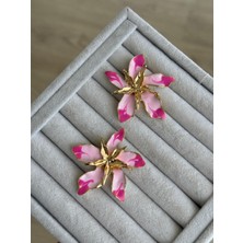 Çelik Çiçek Model Küpe