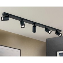 Mylights 120 cm Modern Plofonyer Beşli LED Spot Tavan Avize Tasarruflu LED Ampul Kafe Mutfak Koridor